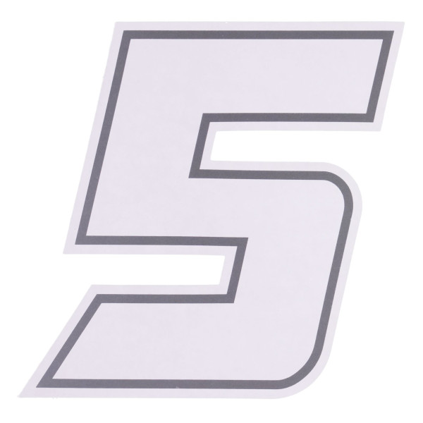 bike it Bike it deluxe 4 inch race numbers white - #5